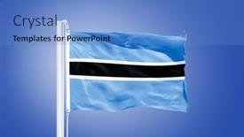  Presentation with flying - Beautiful slides featuring flag-of-botswana-flying-against backdrop and a teal colored foreground