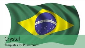  Presentation with brazil - Cool new PPT theme with flag of brazil backdrop and a ocean colored foreground