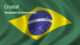  Presentation with brazil - Colorful slides enhanced with flag of brazil backdrop and a ocean colored foreground