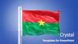  Presentation with blue sky - PPT layouts enhanced with flag-of-burkina-faso-flying background and a teal colored foreground