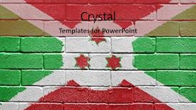  Presentation with brick wall - Audience pleasing presentation theme consisting of flag-of-burundi-painted-onto backdrop and a red colored foreground