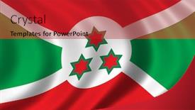  Presentation with wind - PPT theme featuring flag-of-burundi-waving background and a crimson colored foreground