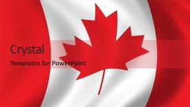  Presentation with canada flag - Amazing slide deck having new leaf on a poplar backdrop and a black colored foreground.