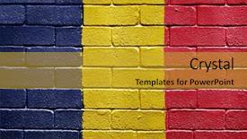  Presentation with brick wall - Colorful slides enhanced with flag of chad painted onto backdrop and a  colored foreground