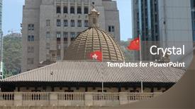  Presentation with legislative - Presentation theme with flag of china and hong background and a gray colored foreground