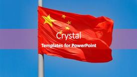  Presentation with china flag - Slide deck with flag-of-china-waving background and a red colored foreground