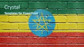  Presentation with ethiopia - Presentation having flag-of-ethiopia-painted-onto background and a ocean colored foreground
