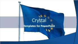  Presentation with european union - Colorful slide set enhanced with flag-of-european-union backdrop and a ocean colored foreground