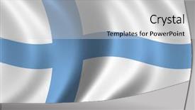  Presentation with finland - Presentation having flag of finland background and a light gray colored foreground