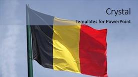 Presentation with wind - Slide deck with flag of germany blowing background and a light blue colored foreground