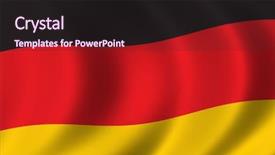  Presentation with wind - Slide deck featuring flag of germany waving background and a wine colored foreground
