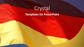  Presentation with flag - Slide set enhanced with flag-of-germany-with-wrinkles background and a wine colored foreground