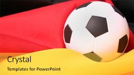  Presentation with german - Colorful slide deck enhanced with flag of germany backdrop and a yellow colored foreground