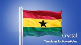  Presentation with ghana flag - Cool new theme with flag of ghana flying backdrop and a teal colored foreground