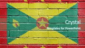  Presentation with italian flag painted - Presentation with flag of grenada painted onto background and a  colored foreground