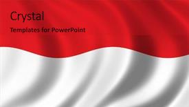  Presentation with indonesia - Colorful theme enhanced with flag of indonesia waving backdrop and a crimson colored foreground