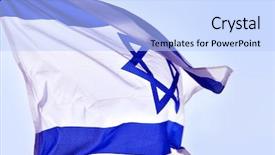  Presentation with israel flag - Audience pleasing PPT theme consisting of flag of israel backdrop and a light blue colored foreground