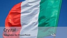  Presentation with red white blue - Cool new PPT theme with flag of italy europe italian backdrop and a light blue colored foreground