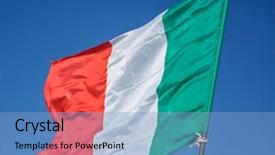  Presentation with red white blue - Slide deck with flag of italy europe italian background and a light blue colored foreground