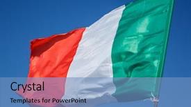  Presentation with red white blue - Colorful PPT theme enhanced with flag of italy europe italian backdrop and a teal colored foreground