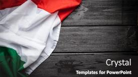  Presentation with italy - Amazing slide set having flag of italy on dark wood background backdrop and a dark gray colored foreground