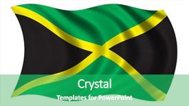  Presentation with jamaica - Presentation design consisting of flag of jamaica - clipping path background and a shamrock green colored foreground