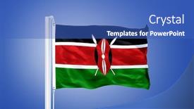  Presentation with kenya - Slides having kenyan culture - flag of kenya flying background and a teal colored foreground