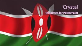  Presentation with kenya - PPT layouts having flag of kenya waving in the wind background and a wine colored foreground