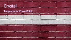  Presentation with brick wall - Amazing presentation having flag of latvia painted onto a grunge brick wall backdrop and a tawny brown colored foreground