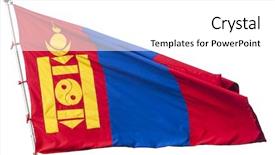 Presentation with mongolia - PPT theme with flag of mongolia isolated background and a white colored foreground
