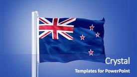  Presentation with new zealand - Amazing theme having flag of new zealand flying backdrop and a  colored foreground