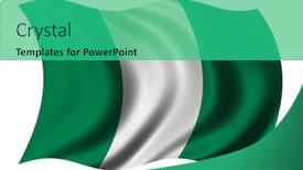  Presentation with wind - Presentation theme enhanced with flag of nigeria waving background and a teal colored foreground