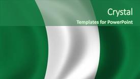  Presentation with wind - Audience pleasing slide set consisting of flag of nigeria waving backdrop and a ocean colored foreground