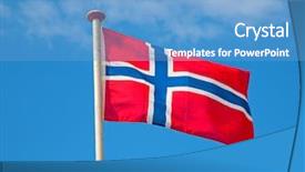  Presentation with norway - Presentation theme enhanced with flag of norway background and a teal colored foreground