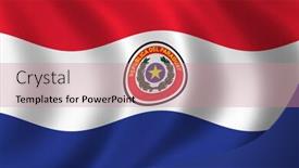  Presentation with wind - Audience pleasing presentation theme consisting of flag-of-paraguay-waving backdrop and a coral colored foreground