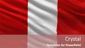  Presentation with wind - Colorful slide set enhanced with flag of peru waving backdrop and a coral colored foreground