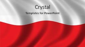  Presentation with poland - Colorful presentation theme enhanced with flag of poland waing backdrop and a light gray colored foreground