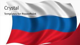  Presentation with russia flag - Presentation with flag of russia - waving background and a white colored foreground