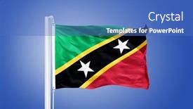  Presentation with blue sky - PPT theme enhanced with flag-of-saint-kitts background and a teal colored foreground