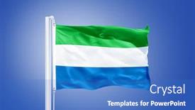  Presentation with blue sky - PPT layouts featuring flag-of-sierra-leone-flying background and a teal colored foreground