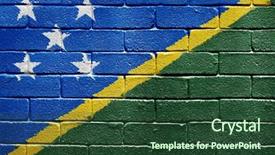  Presentation with brick wall - Slide deck featuring flag of solomon islands painted background and a  colored foreground