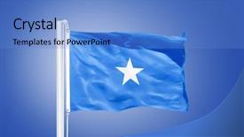  Presentation with somalia - Audience pleasing PPT layouts consisting of flag of somalia flying backdrop and a teal colored foreground