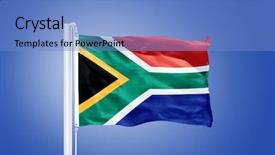  Presentation with old map south africa - PPT layouts with flag of south africa flying background and a teal colored foreground
