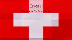  Presentation with switzerland - Presentation featuring flag of switzerland with folding background and a crimson colored foreground