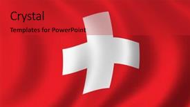  Presentation with switzerland - Beautiful PPT theme featuring flag of switzerland backdrop and a red colored foreground