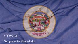  Presentation with wind - Theme featuring flag-of-the-american-state background and a ocean colored foreground