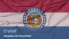  Presentation with american flag - Cool new slide set with flag-of-the-american-state backdrop and a ocean colored foreground