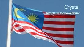  Presentation with malaysia flag - Slide deck consisting of flag of the malaysian federation background and a  colored foreground