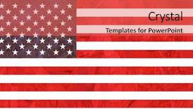  Presentation with flag - Colorful theme enhanced with flag of the u s backdrop and a coral colored foreground