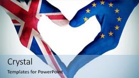  Presentation with united kingdom - Amazing slides having flag of the united kingdom backdrop and a light blue colored foreground